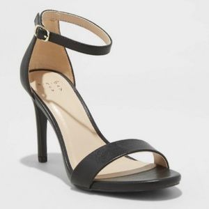 Black Strap High Heels Size 8